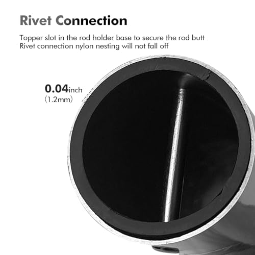 Boat Fishing Rod Holder,2Pcs 15/30/90 Degree Stainless Steel 316 Flush Mount Rod Holders for Fishing Boat,with PVC Cap,Inner Tube and Gasket - color: Black Insert, size: 15 Degree