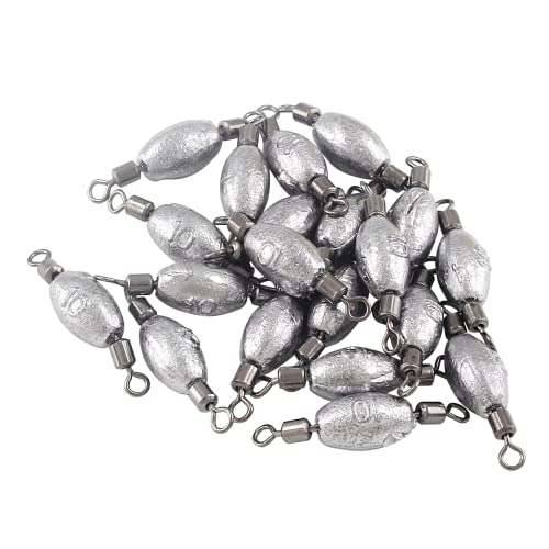 Hitefu Fish Weight Sinkers, Inline Weights Lead Fishing Weights Trolling Sinkers, Egg Sinkers for Bottom Fishing (3/8, 1/2, 3/4oz) - size: 3/8oz
