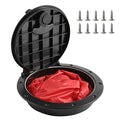 8'' Black Deck Plate Kit Deck Hatch with Storage Bag for Fishing Kayak Boating