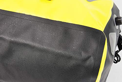 WILD HEART Waterproof Motorcycle Duffel Bag PVC500D Double-bottom With Rope Straps and Inner Pocket 40L 66L 100L for Kayaking, Camping, Boating,Motorcycle - color: 66L Yellow, size: 66L
