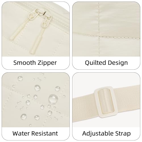 KKXIU Crossbody Sling Bag for Women Trendy Fanny Pack Vegan Leather Chest Bag | Trendy - color: 3-beige