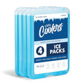 Cool Coolers by Fit & Fresh 4 Pack XL Slim Ice Packs, Quick Freeze Space Saving Reusable Ice Packs for Lunch Boxes or Coolers - color: Clear Blue 4 PK