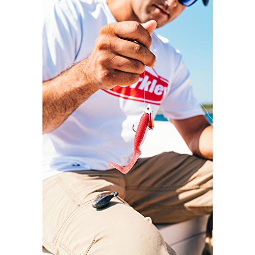 Berkley Gulp! Grub Saltwater Fishing Soft Bait - color: Pink Shine, size: 4"