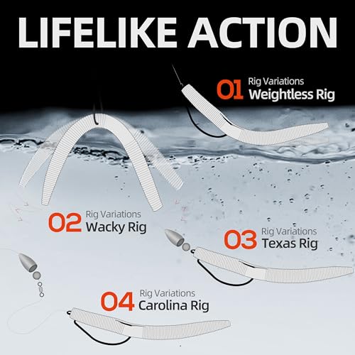 Soft Fishing Worm 100PCS, 3/4/5/6" Mega Value Pack Senko Style Soft Lures for Bass, Plastic Worm Stick Baits, Multicolor, Cost-Effective Fishing Gift - color: Black Blue Flake, size: 6"