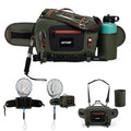 Goture Waterproof Fishing Waist Pack,IPX8 840D TPU Large Tackle Bag with Rod Holder,Airtight Zipper Closure,Detachable Water Bottle Holder, 10L Fly Fishing Bag with Adjustable Strap,Sling Fanny Pack - color: B3:10L Waterproof Tackle Bag