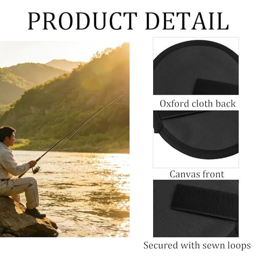 8PCS 5.9 Inch Black Fishing Lure Covers, Hook Bait Storage Protectors, Lure Wraps Safety Sleeve for Fishing Rod Protection and Transport - color: Black