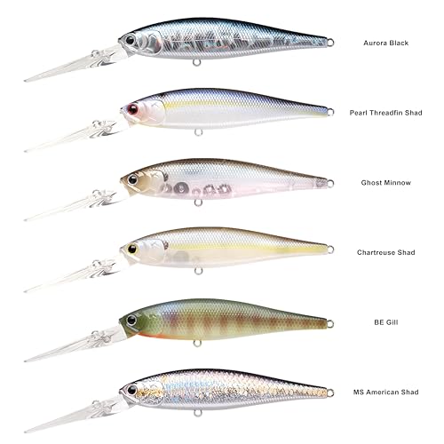 LUCKY CRAFT SW Pointer 100XD, Saltwater Fishing Lure, Jerkbait, Tournament Winning, Deep Diver, Fishing Gear, Fishing Accessories, Fishing Tackle - color: 052 Aurora Black