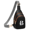 Viverte Crossbody Bags for Women Initial Sling Bag Cross Body Fanny Packs Personalized Gifts for Mom Women Wife - color: Black with Brown, style: B