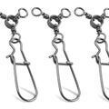OROOTL 3 Way Snap Swivels Fishing Tackle, 50pcs Three Way Swivel with Duo Lock Snap Stainless Steel Cross Line Barrel Triple Swivels Snaps Connector for Saltwater Freshwater Fishing - size: 2#_75lb-50pcs