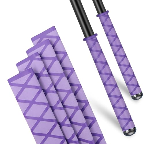 Fishing Rod Handle Grip Pole Wrap X-Tube Heat Shrink Tubing Non-Slip Insulated Abrasion Sleeve-Length:39" Diameter:25/32" (Purple) - color: Purple, size: Diamter:20mm"(25/32 inch)