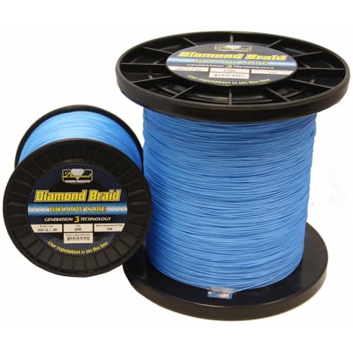 MOMOI Diamond Braid Gen III Hollow Core (Multi Sizes, 3 Colors) - color: Blue, size: 60lb - 3000yd