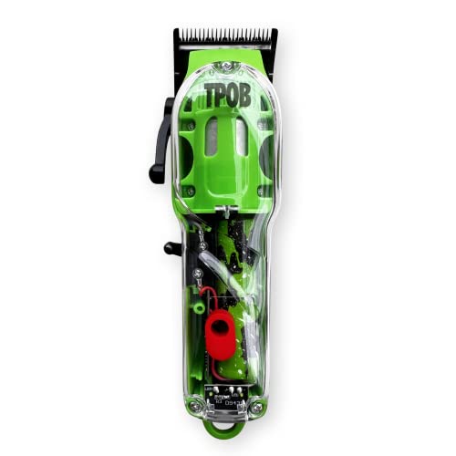 TPOB Slime 2 Barber Hair Clippers Trimmer Shaver Set for Men with Matte Green Case and X Fade Blade - color: Slime Pack