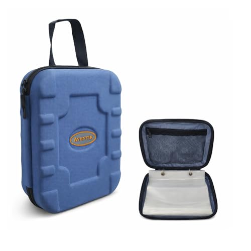 Aventik Fishing Tackle Binder Hard EVA Shell Cover Fishing Bait Organized Storage Saltwater Resistant Fishing Tackle Storage Bag(blue) - color: Blue