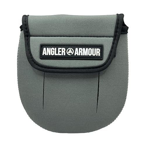 Angler Armour Spinning Reel Cover, Fishing Reel Cover, Neoprene Reel Cover, Spinning Reel Sleeve, Spinning Reel Case, Spinning Reel Protective Sleeve, Fits 1000, 2000, 3000, 3500 Reels (Titanium Gray) - color: Titanium Gray