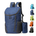 Portable Foldable Backpack Folding Mountaineering Bag, Ultralight Outdoor Cycling Rucksack, Travel Hiking Knapsack (Dark Blue) - color: Dark Blue