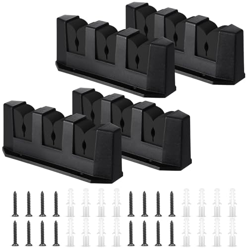 Sratte 4 Pcs Rod Holders for Fishing Boat Wall Mount Fishing Pole Holders Horizontal EVA Foam Garage Rod Rack Summer Boat Accessories for Men Gifts - color: Black, size: 7.8 Inch
