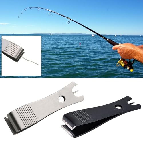 2pcs Fishing Line Cutter Nipper with Hook Eye Cleaner Pin Fishing Line Cutting Tool Stainless Steel Fishing Line scissor, 51*11.5mm, As Pic Shows