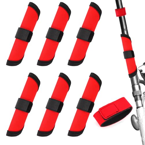 6pcs Fishing Lure Protective Covers with Rod Straps, 15cm/5.9in Bait Gloves Hook Storage Protectors for Safe Fishing Gear Organization