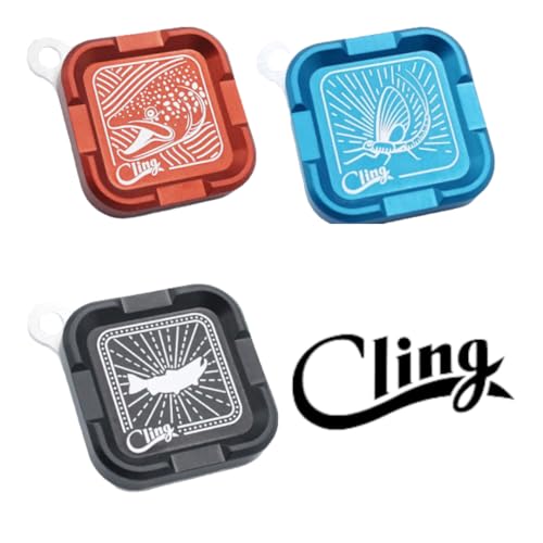 Cling Fishing Products Mag Grab® Mini – Compact Magnetic Fly Holder/Fly Patch & Organizer for Fly Fishing Vest, hat, Waders and Fishing Packs (Center of Attention, Orange) - color: Orange, style: Center of Attention