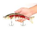 10in Multi Jointed Swimbait Fishing Lures Bait,4 Segment Big Giant Sinking Fishing Bass Lures,Crankbaits Swimbaits with Treble Hook - color: 10in,4.76oz-Color G