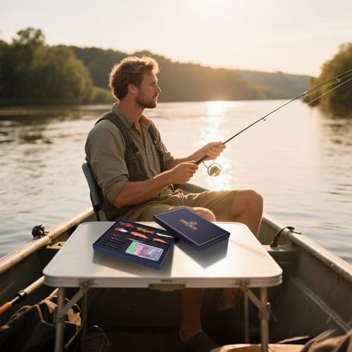 104PCS Fishing Lures Kit, Fishing Gear & Accessories with Premium Gift Box | Glide Bait , Hooks,Weights, Fish Hook Remover,Hard & Soft Baits for Bass Trout Pike Salmon for Dad - style: 6a