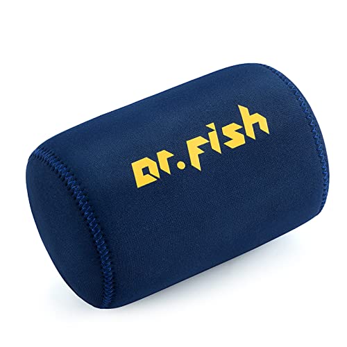 Dr.Fish 2 Pack Round Baitcasting Fishing Reel Cover Conventional Reel Storage Bags Case Pouch Protective Neoprene Left Right Handed Round Baitcaster Reel - color: Conventional Cover 2 Pack, size: XL (Fits up to 120 Series)