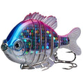 BASSDASH SwimPanfish Multi Jointed Panfish Bluegill Swimbaits Hard Topwater Bass Lures Fishing Lure Crank Saltwater 3.5in/0.85oz - color: Pink/Silver