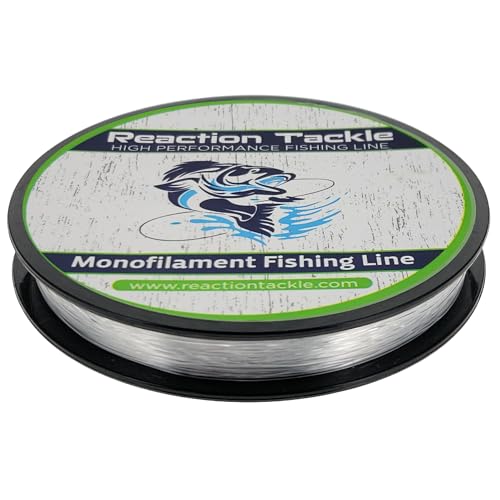 Reaction Tackle Monofilament Fishing Line - Premium Nylon Mono Line, Strong & Abrasion-Resistant, Low Memory for Smooth Long Casts - Freshwater & Saltwater - color: Clear, size: 17lb (350 Yards)