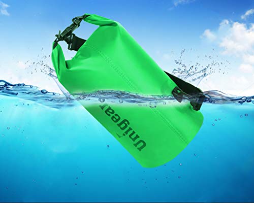 Unigear Dry Bag Waterproof, 2L/5L/10L/20L/30L/40L Floating and Lightweight Bags for Kayaking, Boating, Fishing, Swimming and Camping with Waterproof Phone Case - color: Green, size: 30L