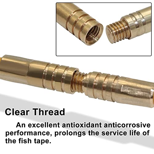 33' Fiberglass Running Electrical Wire Cable Pulling Fish Tape kit with 5 different attachments in a Carrying Case - size: 33FT-10 Rods