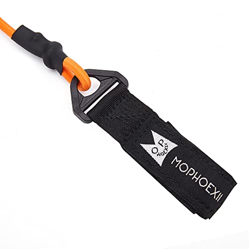 Kayak Paddle Leash, Paddle Leash Lightweight Coiled Kayak Rod Leashes for SUP Kayaking Canoing Fishing Boating - color: Orange - 2 Pack