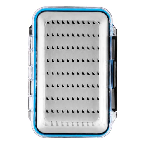 Aventik Waterproof Fly Box for Fly Fishing Double Sides Large Capacity Fly Fishing Box Streamer & Dry Fly Storage Saltwater & Freshwater - size: Size C:6.08x4x1.57inch