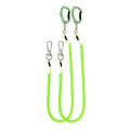 HERCULES M4 Fishing Lanyard, Fishing Pole Tether, Kayak Paddle Leash, Heavy Duty Retractable Coiled Lanyard for Fishing, Rods, Pliers, Boating, Paddles, Kayak - color: Pack of 2 Green, 17.7" Plus