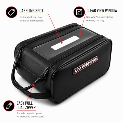 EZ PRO Tackle Bag - Pull Handle, Clear Window, Fits 25+ Baits