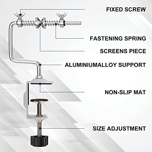 Fishing Portable Table Mount Line Spooler for Fising Spinning and Baitcasting Reels Adding Line，Fishing Line Spool Holder with Calmp and Tensioner -Winder & Spooling Accessories-A