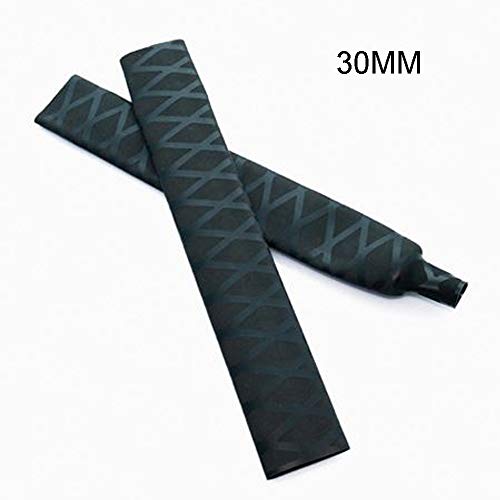 GREATFISHING Diameter: 25mm 30mm 35mm X-Tube Heat Shrink Sleeve Wrap Fishing Bulding Handle Cork Rod Grip with Non Slip Waterproof and Insulation 40 Inch Lengths Durable Repair - color: Black, size: Diameter:30mm; Length:1m
