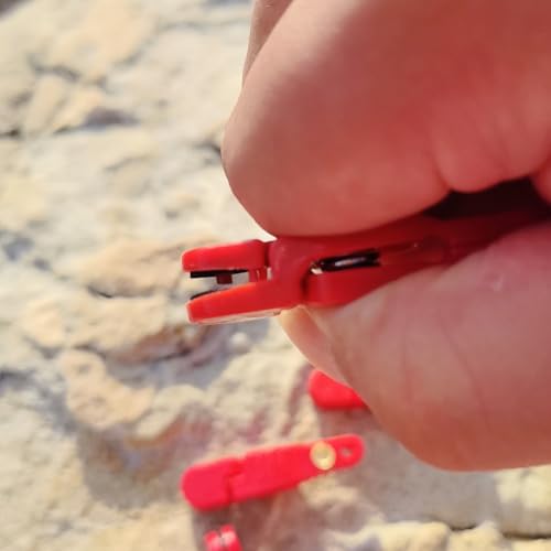 Line Clip Snap Weight Release Clip for Offshore Fishing Planer Board Kite Heavy Tension Snap Release Clip Downriggers Outrigger Release Clips - style: 7pcs Red