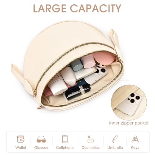Checkered Nylon Crossbody Bag Bum Bag for Women Mom Large Checkered Fanny Packs with Adjustable Strap - color: Beige