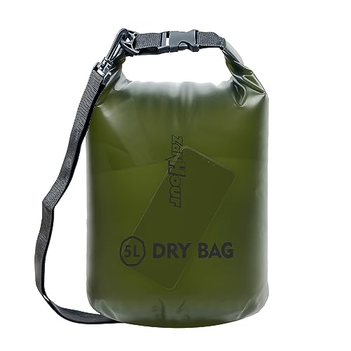 Waterproof Dry Bag - Roll Top Transparent Storage Bag,2L/5L/10L/20L,Suitable for Traveling, Swimming, Kayaking, Camping, Fishing, Rainy Day Trips - color: Pitch Green, size: 10L