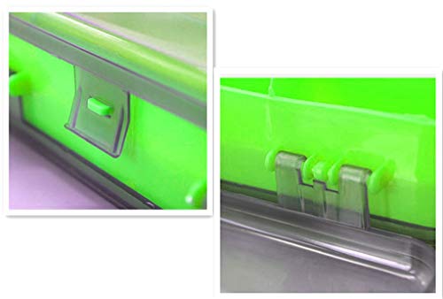 Toasis Two Sided Plastic Box Fishing Lure Storage Container Organizer Small Fishing Tackle Box - color: Green-2pcs