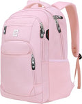 Volher Laptop Backpack,Business Travel Anti Theft Slim Durable Laptops Backpack,Water Resistant College Computer Bag for Women & Men Fits 15.6 Inch Laptop and Notebook-Light Pink - color: Light Pink, size: 15.6 Inch, style: Laptop