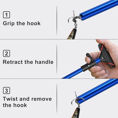 SNAIL TRAIL Fish Hook Remover Tool - Suitable for Most Types of Lures. Fishing Pliers for Fishhook Removal, Saltwater Dehooker Gear, Gifts for Beginners & Pro Fisherman - color: 3pcs