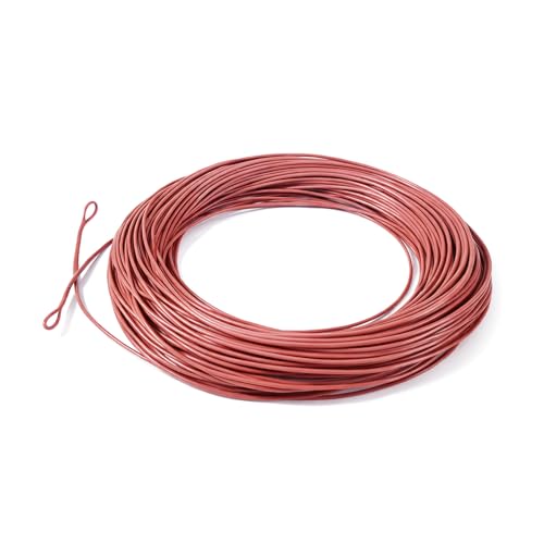 Aventik Intermediate & Sinking Fly Fishing Line Series – WF Fly Line 1.5IPS/3IPS/5IPS with Low Memory Braided Core, Smooth Casting, Welded Loops, 100FT Sink Line for Trout Bass Streamer Fishing - color: Brown Red-1.5IPS, size: WF4I