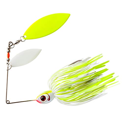 BOOYAH Pikee Spinner-Bait Fishing Lure for Pike and Musky, 1/2 Ounce - color: Shadtreuse