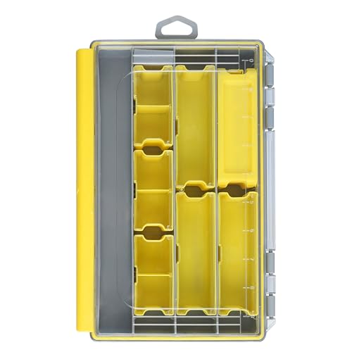 OROOTL Waterproof Fishing Tackle Box Organizer Versatile Storage Organizer Box with Adjustable Dividers Transparent Tackle Boxes Saltwater Freshwater Fly Fishing Accessories Gift for Men, XC-50 - style: XC-50 (10.83"x7.19"x1.75")-1pcs