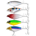 5Pcs Topwater Fishing Lures with Bait Box, Whopper Popper with Rotating Tail Treble Hooks, Plopper Floating Lure for Bass Crappie Walleye Catfish Pike Perch, Freshwater or Saltwater - size: 0.2oz Medium