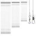 AMYSPORTS High Strength Fishing Leaders Rig Heavy Duty Fishing Leader Saltwater Line Stainless Wire Leaders Steel White Nickel 60pcs