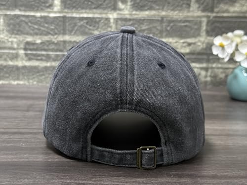 Fishing Baseball Cap for Men Women, Adjustable Embroidered Hat | Fishing Gear, Outdoor Adventure Design, Precision Embroidery Craft, One Size Adjustable Fit - color: Rainbow Trout (Washed Black)