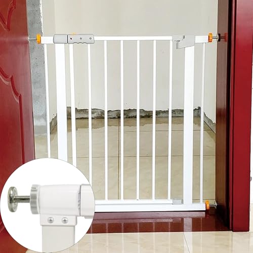 4Pcs M10 (10mm) Baby Gate Threaded Spindle Rod Replacement Parts Kit for Pressure Mounted Pet Safety Gates Stair Gates Hardware Accessories White（80mm in Length） - size: 10mm*80mm
