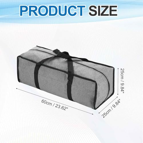 1 Pcs Zippered Tripod Bag, 24 x 10 x 10 Inch Water Resistant Oxford Cloth Outdoor Equipment Storage Bag with Handle for Travel Outdoor Camping Sports Fishing Rod, Grey